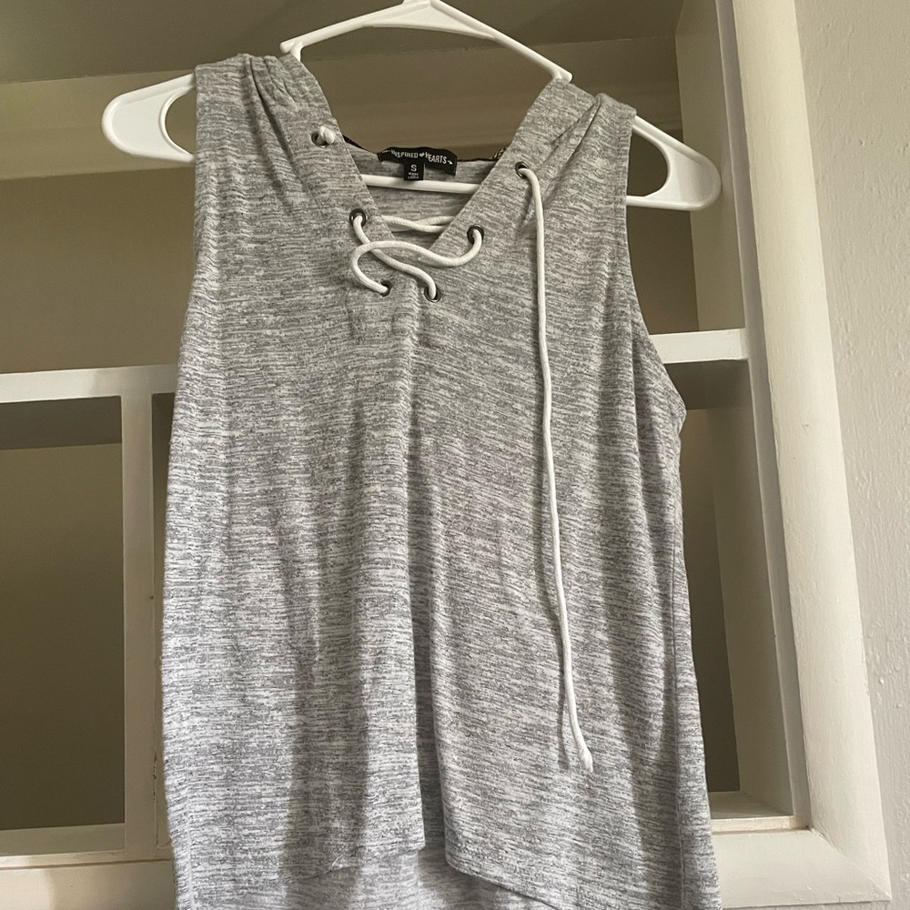 Grey and White Shirt
